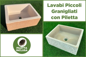 Lavabi Piccoli con Piletta Granigliato